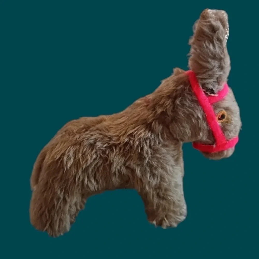 Vintage stuffed plush donkey "8.5" - Picture 3 of 8